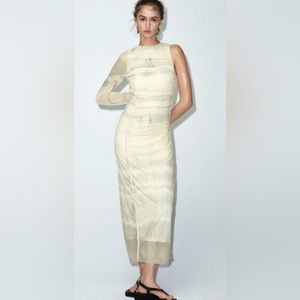 ZARA Asymmetric Tulle Dress